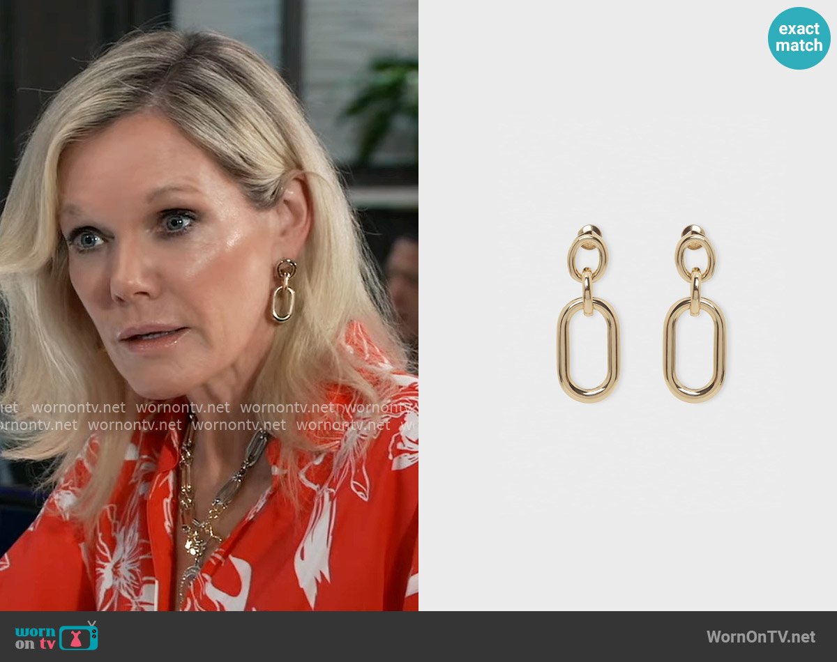 Hobbs Avery Earrings worn by Ava Jerome (Maura West) on General Hospital