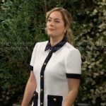 Hope’s contrast trim button-front dress on The Bold and the Beautiful