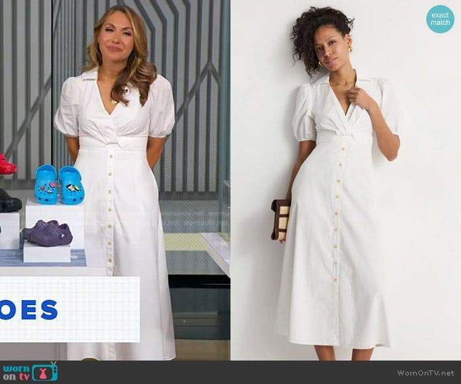 Hutch Laurel Button Up Dress worn by Lori Bergamotto on Good Morning America