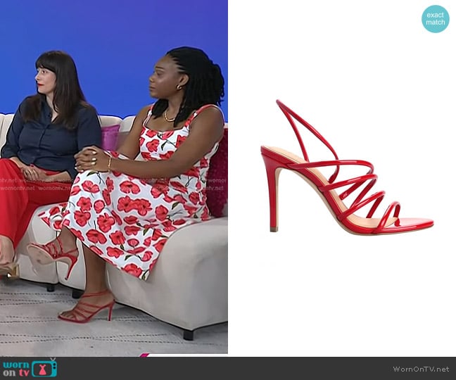 I.N.C. International Concepts Ginny Strappy Stiletto Sandal in Red worn by Minaa B. on Today