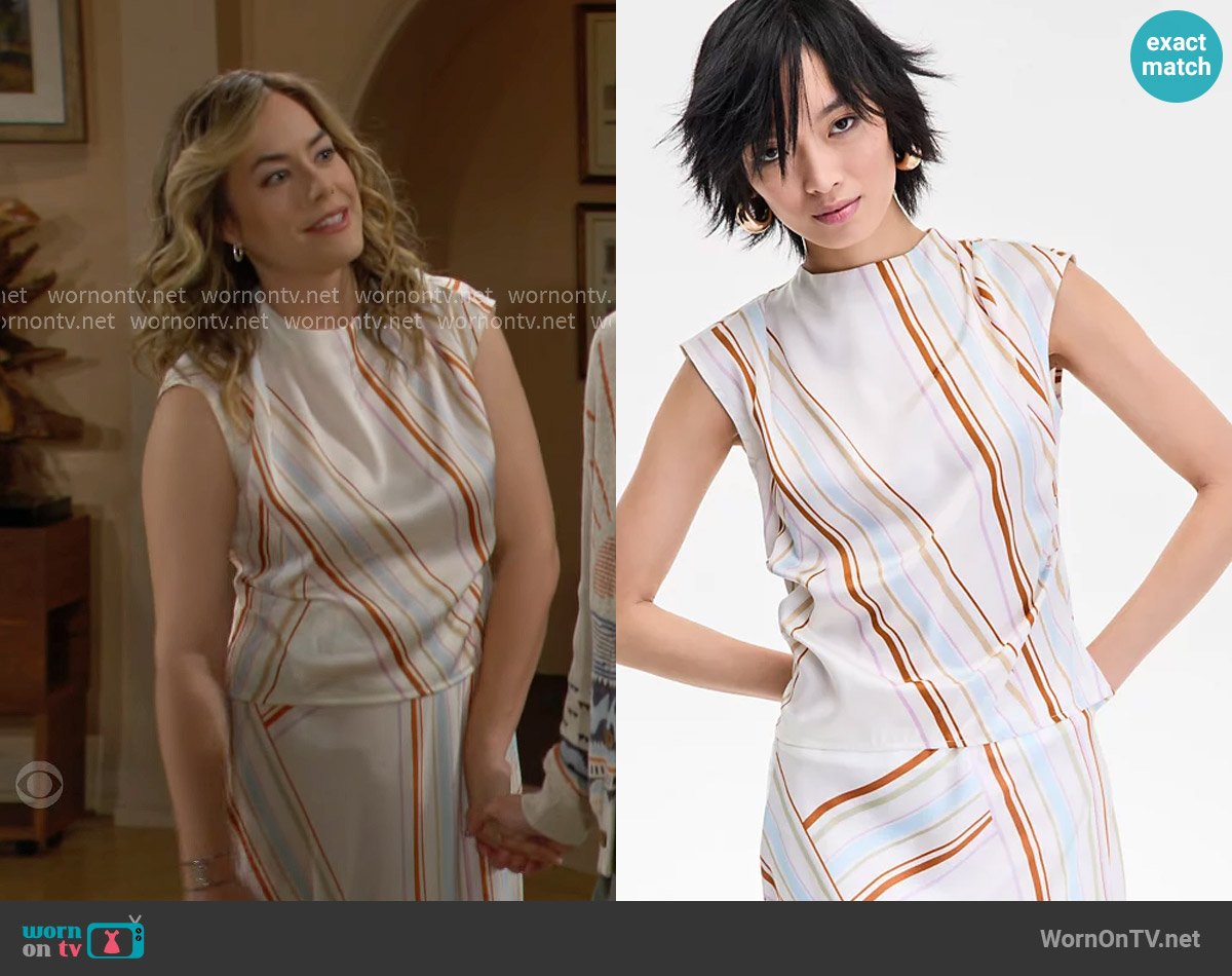 Hope’s striped top on The Bold and the Beautiful