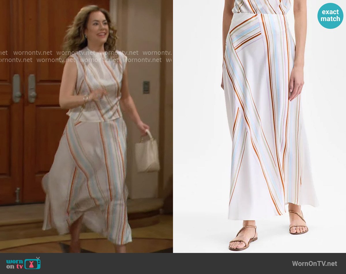 Hope’s striped skirt on The Bold and the Beautiful