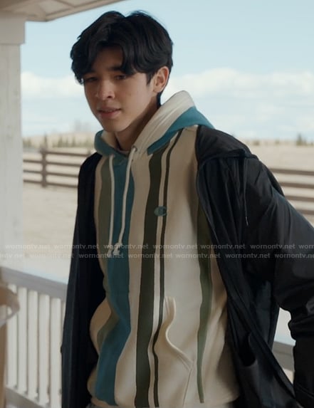 Isaac's striped hoodie on My Life with the Walter Boys