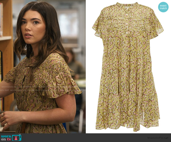 Isabel Marant Lanikazi Printed Dress worn by Erin (Alisha Newton) on My Life with the Walter Boys