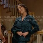 Ivy’s green feather trim pajamas on The Bold and the Beautiful