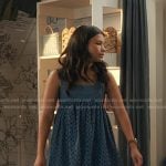 Jackie’s blue broderie mini dress on My Life with the Walter Boys