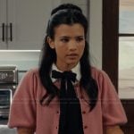 Jackie’s pink cardigan on My Life with the Walter Boys