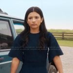 Jackie’s navy flare mini dress on My Life with the Walter Boys
