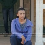 Jackie’s purple hooded jacket and sneakers on My Life with the Walter Boys