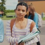 Jackie’s purple striped tank and cardigan on My Life with the Walter Boys