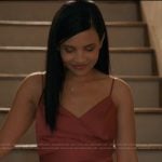 Jackie’s satin wrap dress on My Life with the Walter Boys