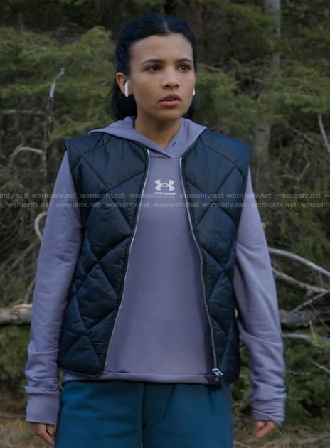 Jackie's purple hoodie and vest on My Life with the Walter Boys