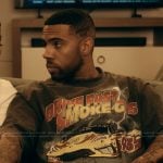 Jamal’s black graphic tee on The Chi