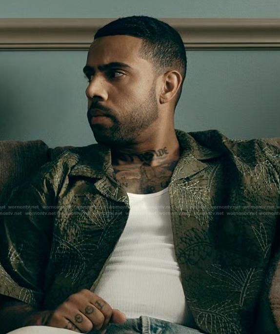 Jamal's green eyelet shirt on The Chi