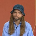 James’s blue v-logo shirt on Today