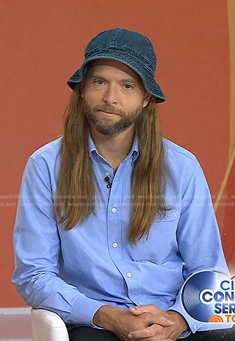 James’s blue v-logo shirt on Today