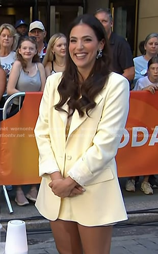 Janelle Lam's yellow blazer and mini skirt on Today