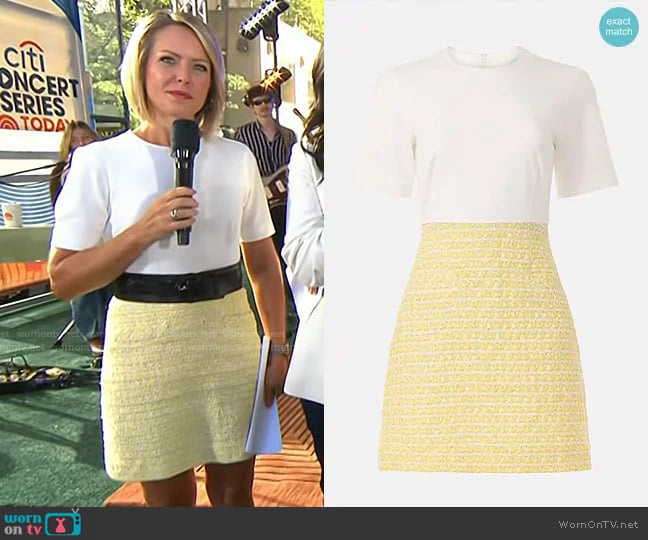 Jason Wu x RTR Short Sleeve Tweed Dress worn by Dylan Dreyer on Today