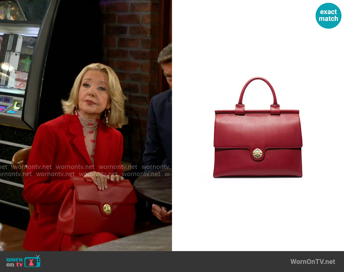 Jemma Emma Satchel worn by Nikki Reed Newman (Melody Thomas-Scott) on The Young and the Restless