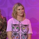 Jenna’s pink cat print tee on Today