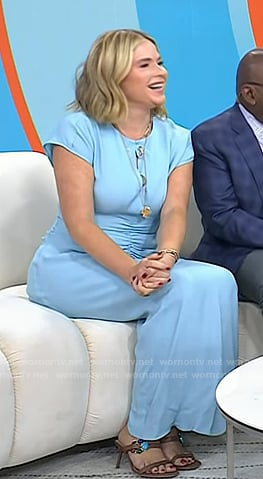 Jenna's brown leather heel sandals on Today