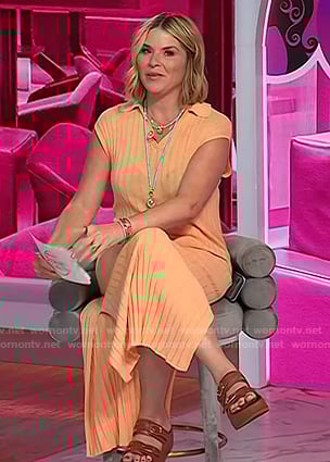 Jenna’s brown leather platform sandals on Today
