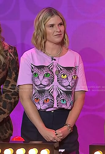 Jenna’s pink cat print tee on Today