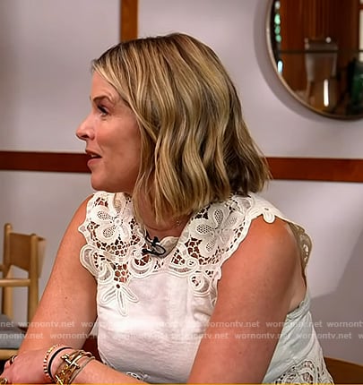 Jenna’s white lace top on Today