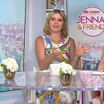 Jenna’s brown leather platform sandals on Today