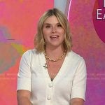 Jenna’s ivory short sleeve cardigan on Today