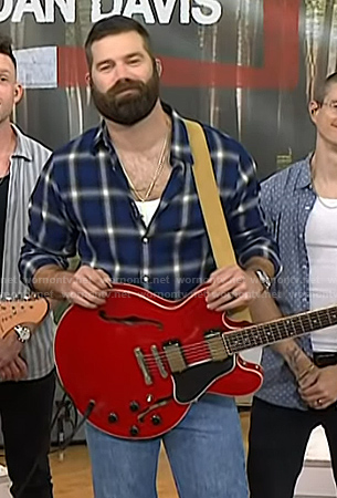 Jordan Davis’s navy check shirt on Today