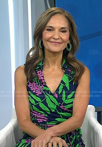Joy’s floral sleeveless wrap dress on Today