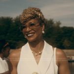 Judge Bradley’s white jumpsuit on The Chi