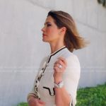 Julia’s white conrast trim jacket on The Real Housewives of Miami