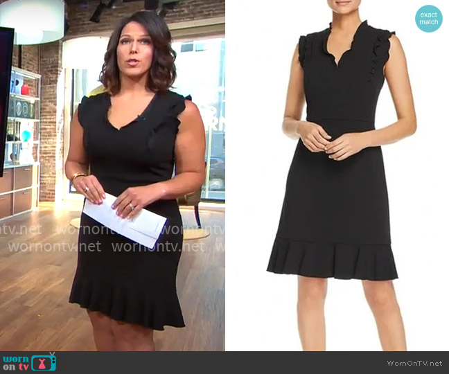 Karl Lagerfeld Paris Ruffle Dress worn by Dana Jacobson on CBS Mornings