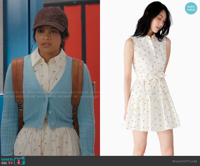 Kate Spade Bees Shirtdress worn by Jackie Howard (Nikki Rodriguez) on My Life with the Walter Boys