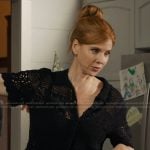 Katherine’s black lace top on My Life with the Walter Boys
