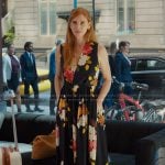 Katherine’s black floral print dress on My Life with the Walter Boys