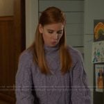 Katherine’s purple cable knit sweater on My Life with the Walter Boys