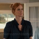 Katherine’s navy tie neck top on My Life with the Walter Boys