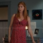 Katherine’s red floral dress on My Life with the Walter Boys