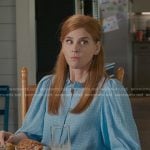 Katherine’s blue plaid ruffle blouse on My Life with the Walter Boys