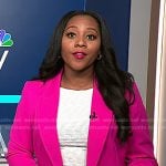 Kay’s pink button sleeve blazer on NBC News Daily