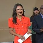 Kaylee’s red mini shirtdress on Today