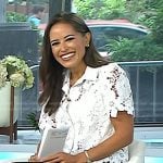 Kaylee’s white floral lace top on Today