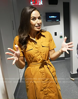 Kaylee's mustard orange shirtdress on Today