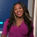 Kay’s magenta wrap dress on NBC News Daily