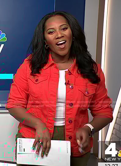 Kay’s red denim jacket on NBC News Daily