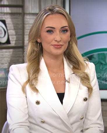 Kelly O'Grady's white blazer on CBS Mornings