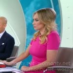 Kelly O’Grady’s pink short sleeve dress on CBS Mornings
